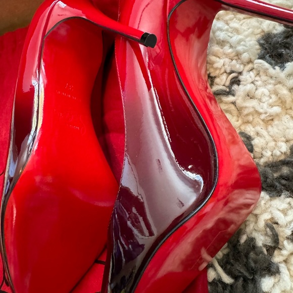 Christian Louboutin Kate 100 Pumps EU 37 US 7 Black Red Degrade High Heels - Picture 5 of 10